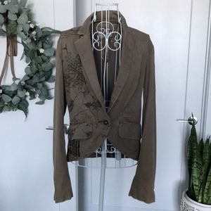Da-Nang Surplus Embroidered Vintage Blazer Jacket Coat Casual Chic utility